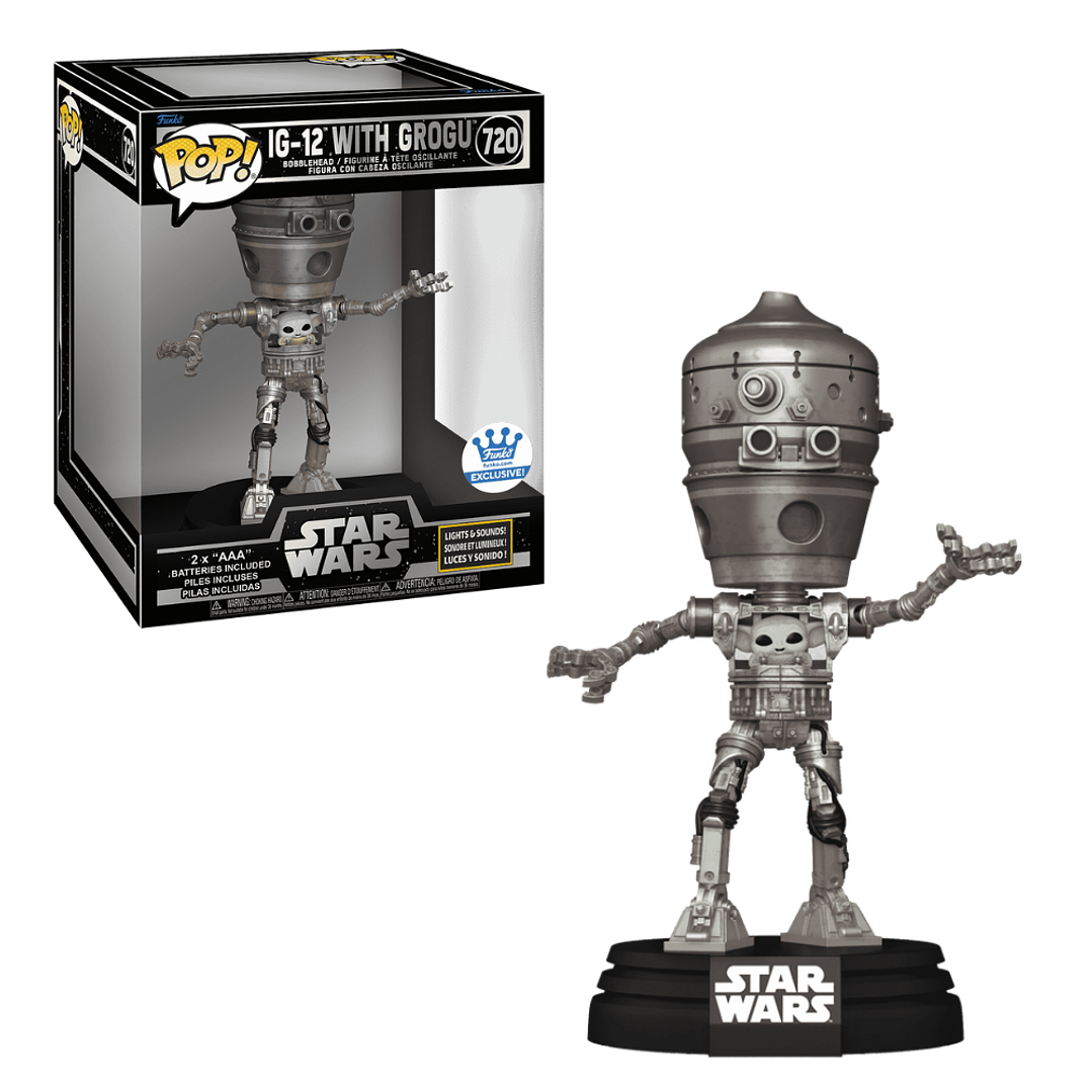IG-12 With Grogu Funko Pop Star Wars 720 Funko Shop Lights & Sounds 1