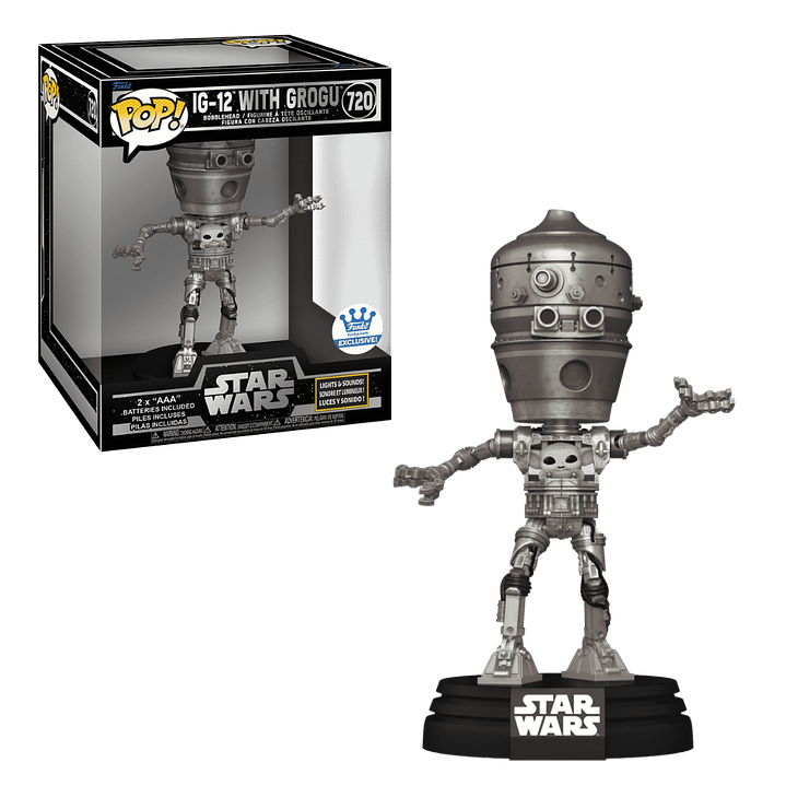 IG-12 With Grogu Funko Pop Star Wars 720 Funko Shop Lights & Sounds 1