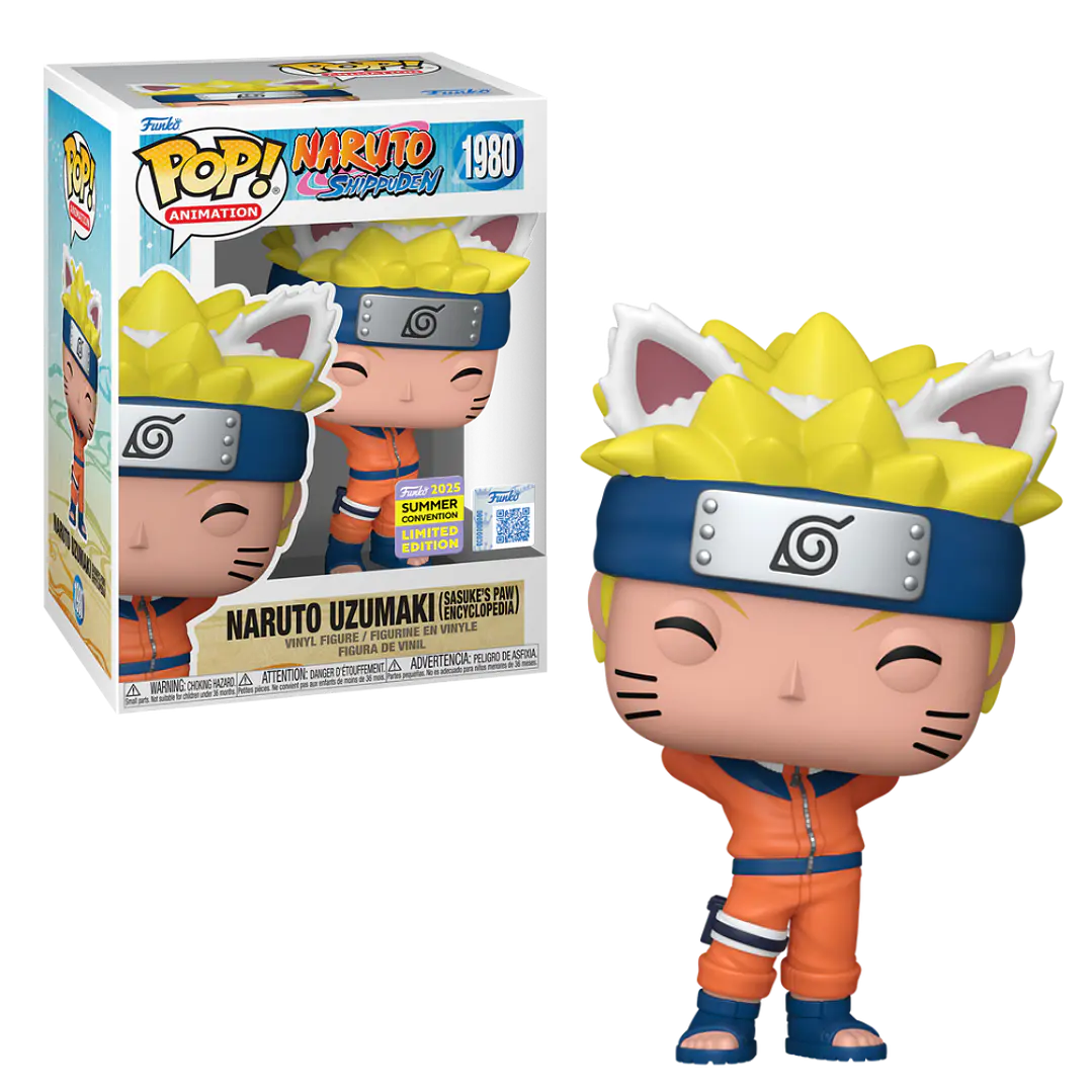 Naruto Uzumaki Sasuke Paw Encyclopedia Funko Pop Naruto Shippuden 1980 SDCC 2025 1