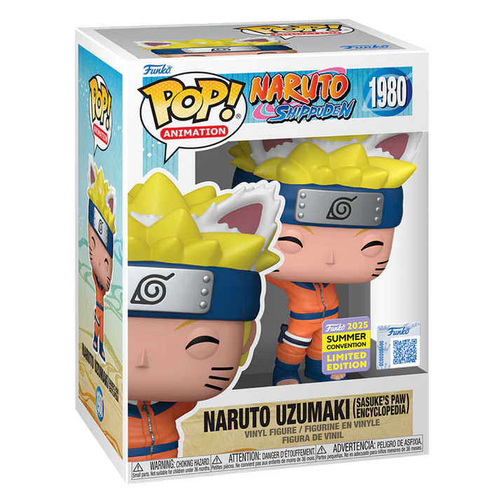 Naruto Uzumaki Sasuke Paw Encyclopedia Funko Pop Naruto Shippuden 1980 SDCC 2025 3