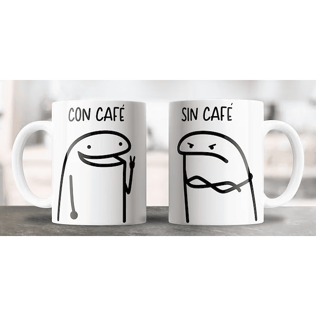 Taza Con Café y Sin Café