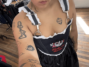 Corset Calentin Blonda Blanca