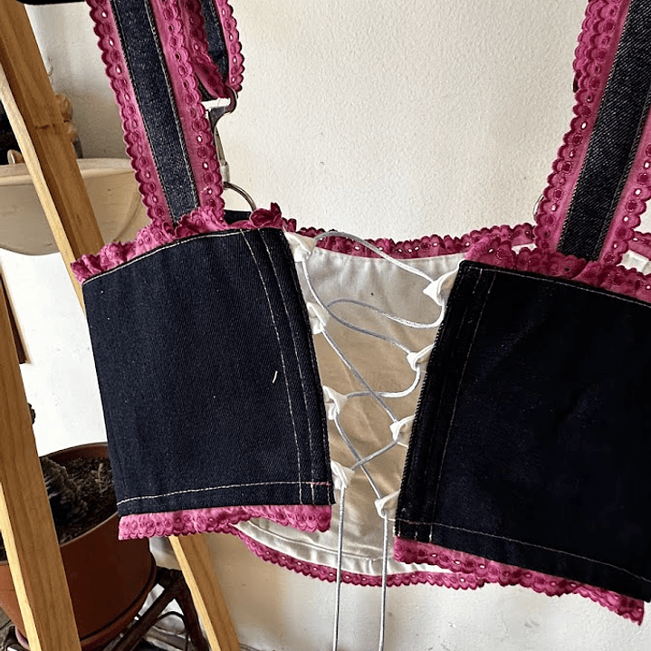 Corset Calentin Blonda Rosa 2