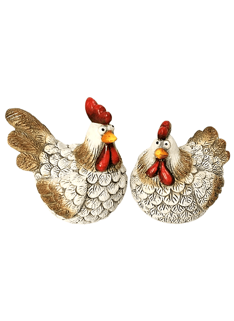Conjunto galinhas cerâmica