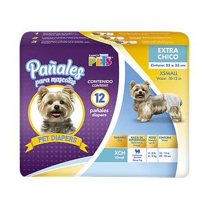 PAÑALES XCH P/PERRO - 12 PZ