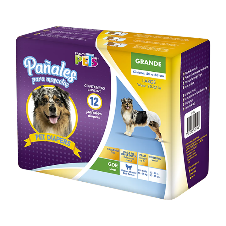 PAÑALES GDE P/PERRO - 12 PZ 3