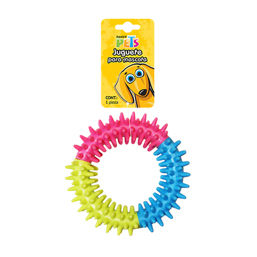 JUGUETE ARO TRICOLOR DE CAUCHO 1