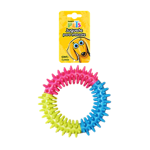 JUGUETE ARO TRICOLOR DE CAUCHO