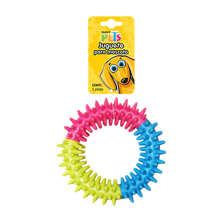 JUGUETE ARO TRICOLOR DE CAUCHO 1