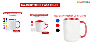 TAZAS INTERIOR Y ASA COLOR