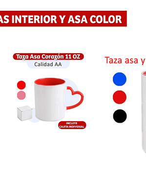 TAZAS INTERIOR Y ASA COLOR