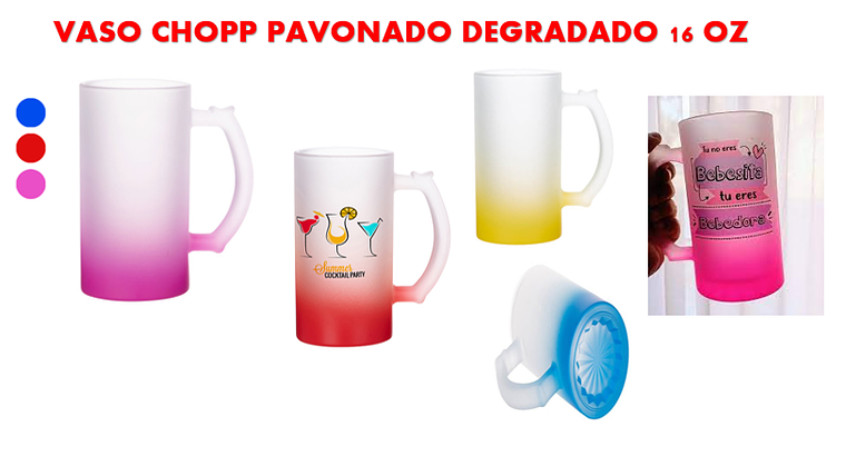 vaso chopp pavonado degradado de 16 oz 1