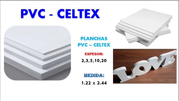 PVC - CELTEX - Planchas de PVC Espumado 1