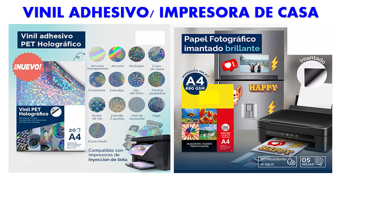 VINIL ADHESIVO / IMPRESORA DE CASA 2 1