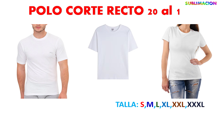 POLO CORTE RECTO 20 al 1 1