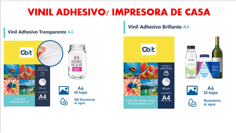 VINIL ADHESIVO / IMPRESORA DE CASA 1