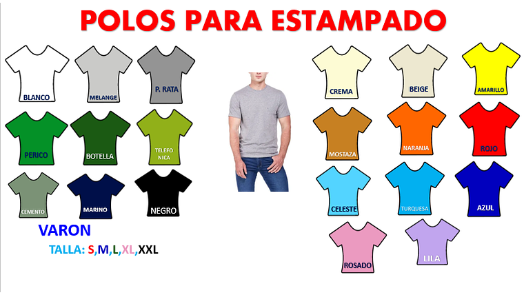 POLOS PARA ESTAMPADO  VARÓN 1