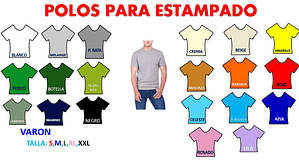 POLOS PARA ESTAMPADO  VARÓN