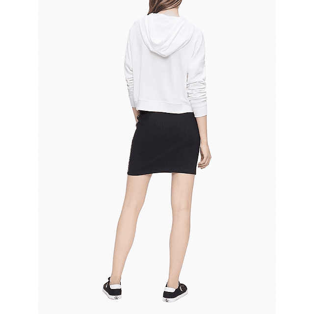 Polerón de Mujer Calvin Klein Cropped  - Blanco