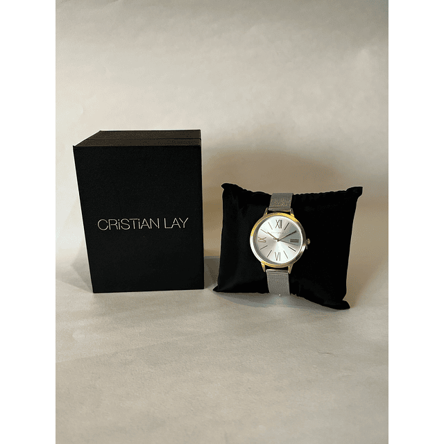 Reloj de Mujer Chapado en Oro con incrustación de circonitas - Cristian Lay
