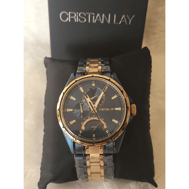 Reloj de Hombre Multifunción Azul- Cristian Lay