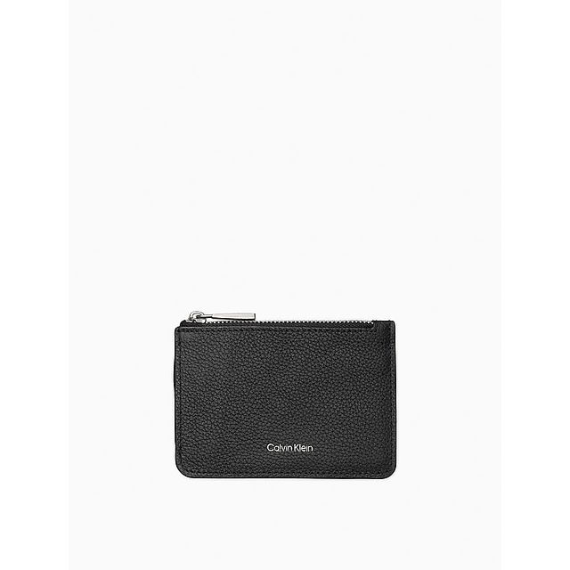 Tarjetero Calvin Klein - Micro Pebble Wallet Negro