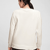 Polerón de Mujer Gap  Blanco - Logo Crewneck Sweatshirt