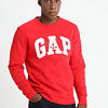 Poleron de hombre GAP Rojo Logo Crewneck Pullover