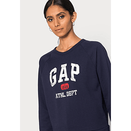Poleron de Mujer Gap Logo Sweatshirt Azul Navy