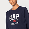 Poleron de Mujer Gap Logo Sweatshirt Azul Navy
