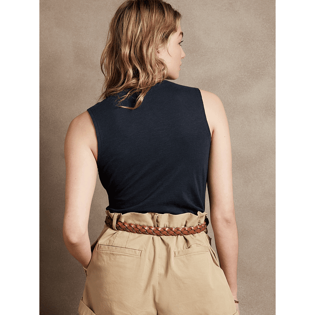 Blusa de Mujer Slub Imperio - Navy - Banana Republic