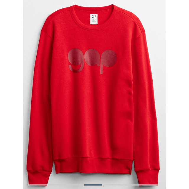 Poleron Hombre Gap Logo Pullover Sweatshirt Red