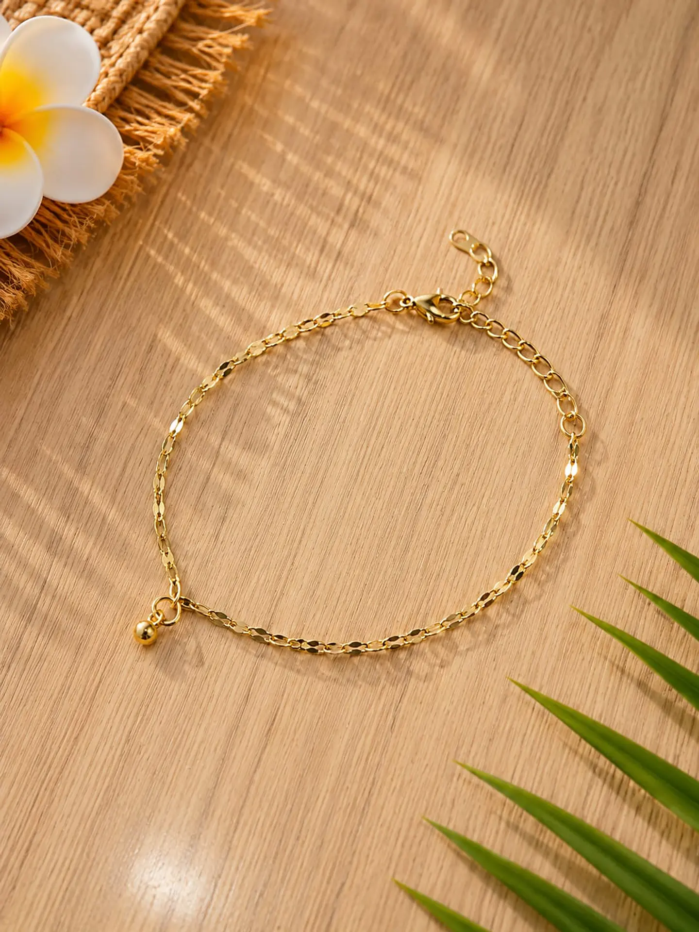 Pulseira de Tornozelo Brisa Dourada 1