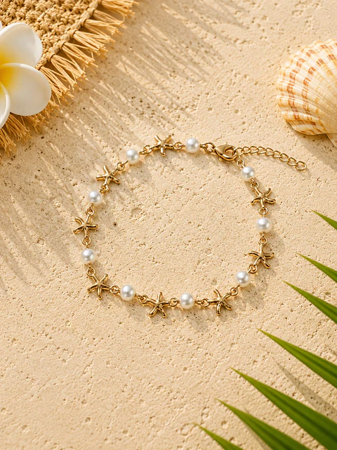 Pulseira de Tornozelo Estrelas do Oceano