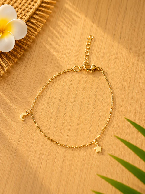 Pulseira de Tornozelo Lua & Estrela