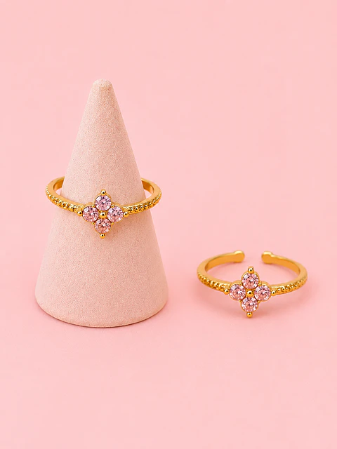 Anel Flor de Cristal