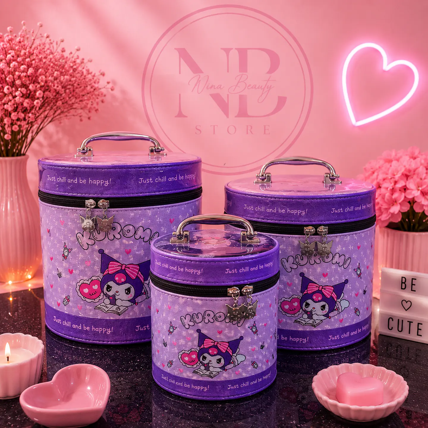 Maleta Neceser Sanrio pequeño – Hello Kitty y Kuromi 4