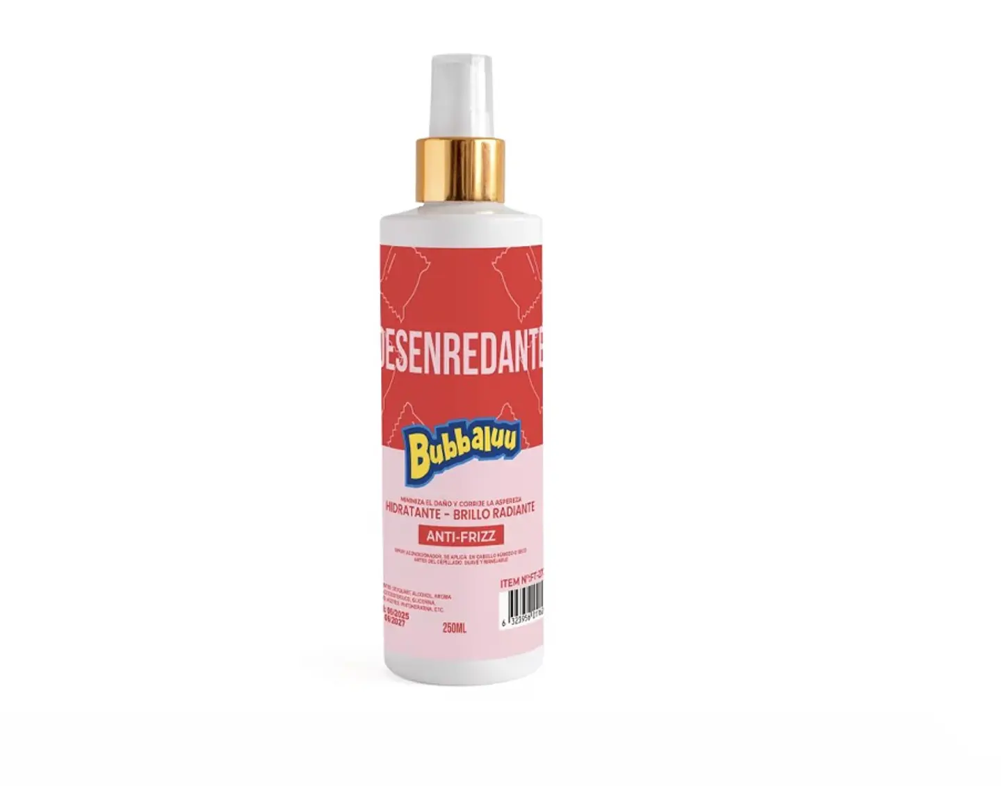 Desenredante Capilar Bubbaluu Hidratante Anti-Frizz 250 ml 2