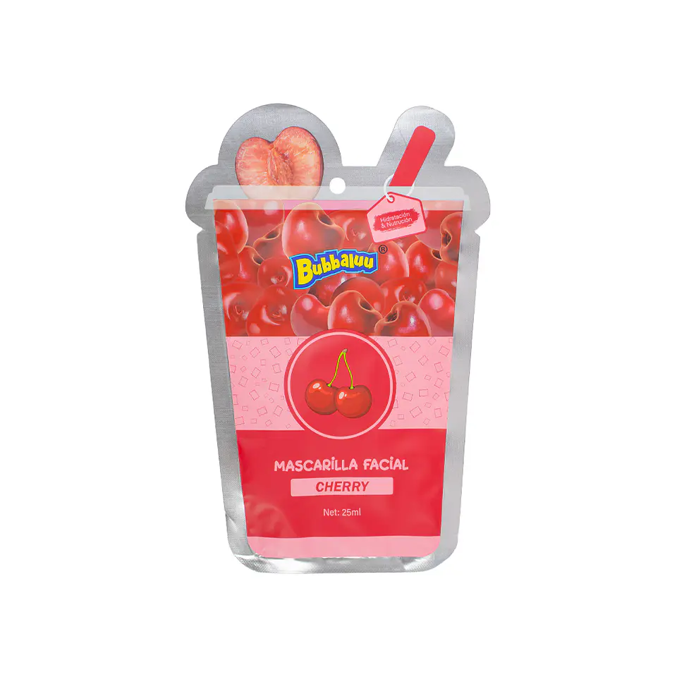 Mascarilla Facial Bubbaluu Hidratante y Nutritiva 25 ml 🥝🥭🫐🍉 2