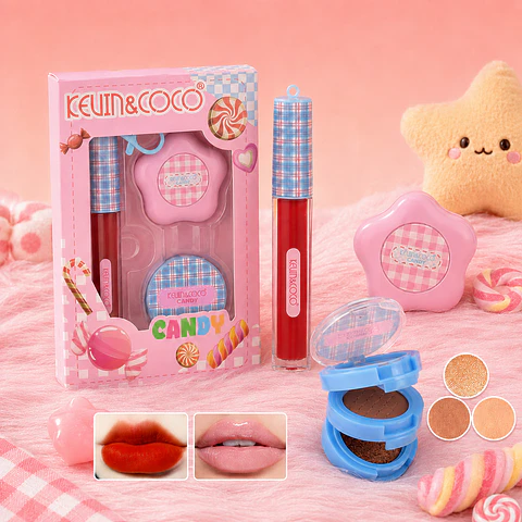 Set de Maquillaje Kevin & Coco Candy 3 Piezas