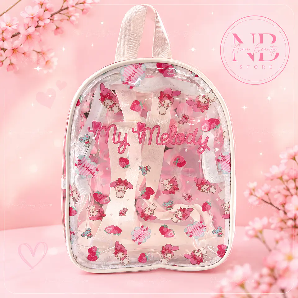 Mochila Transparente Kawaii – Kuromi, My Melody, Hello Kitty y Cinnamoroll 2