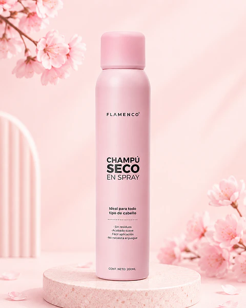 Champú Seco en Spray Flamenco 200 ml – Frescura y Volumen al Instante