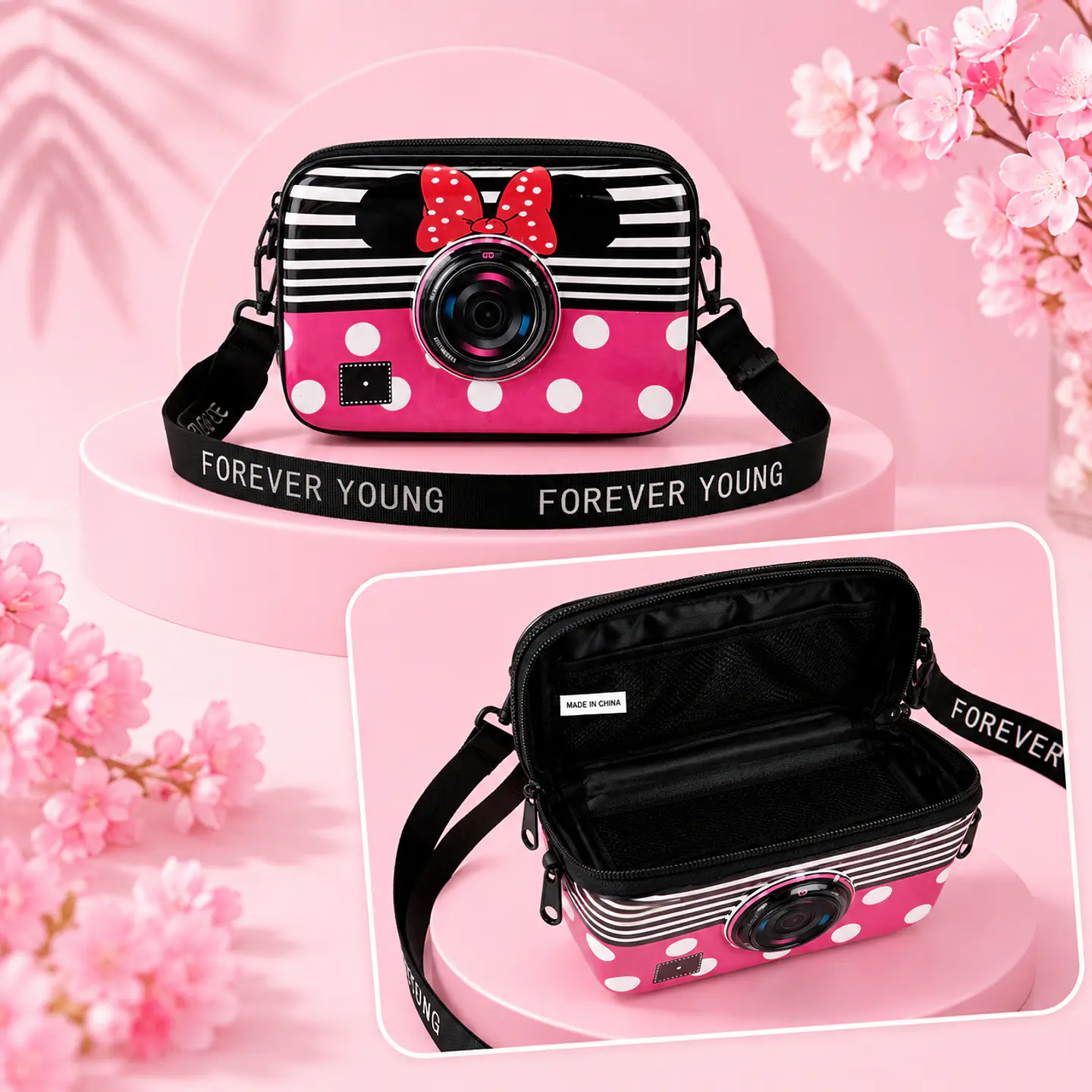 Bandolera Kawaii en Forma de Cámara 3