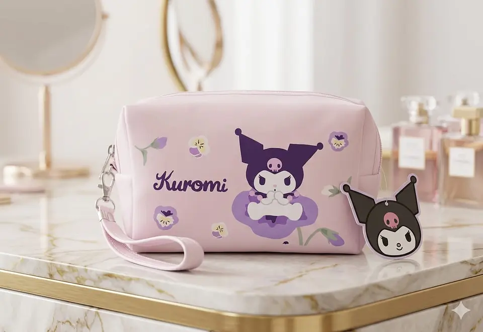 Cosmetiquero Kuromi de Ecocuero – Licencia Sanrio 1