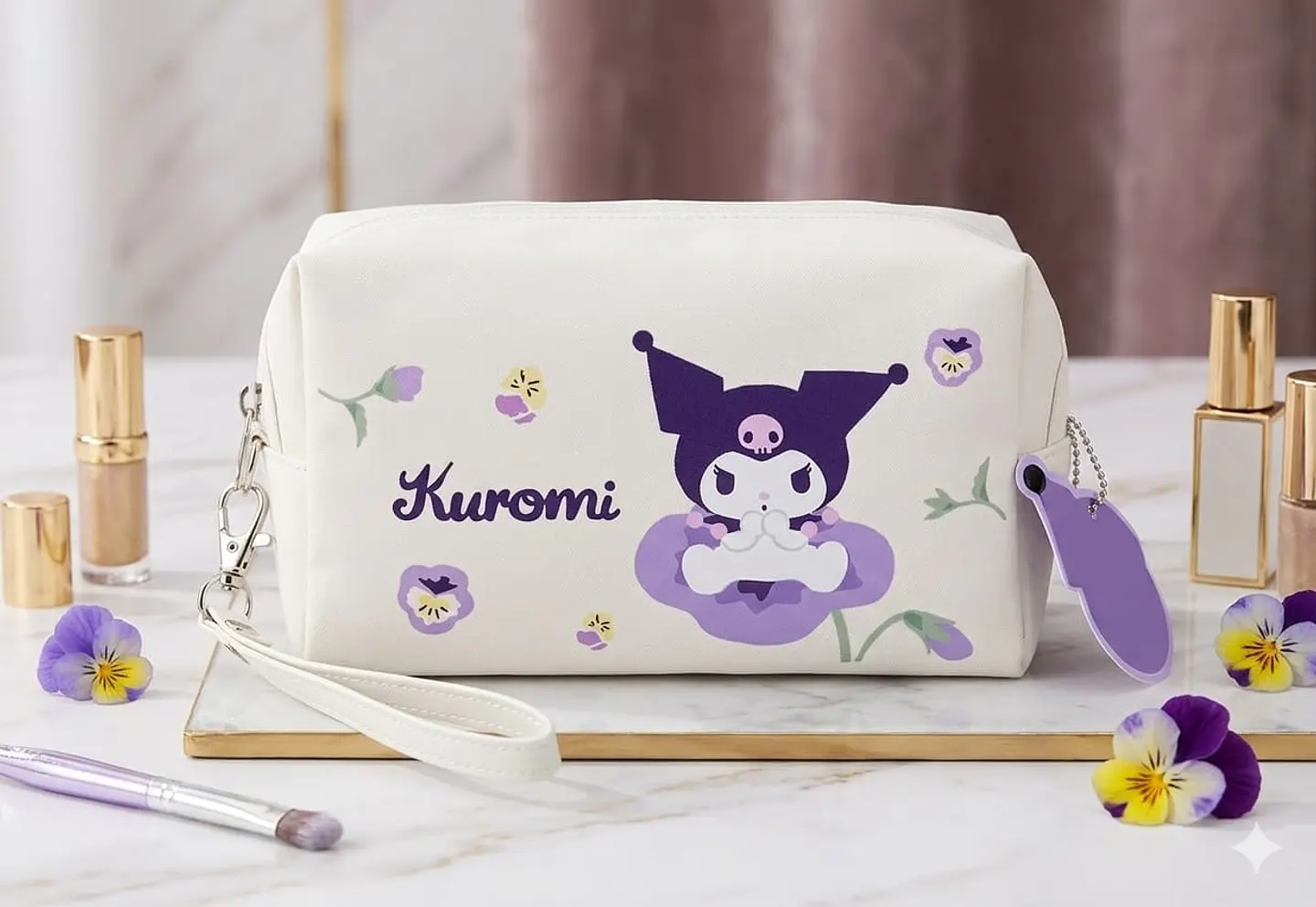 Cosmetiquero Kuromi de Ecocuero – Licencia Sanrio 2
