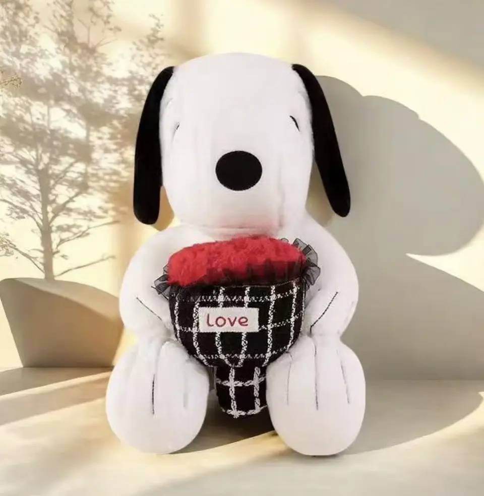 Peluche Perrito Snoopy con Ramo Love – Peluche Kawaii 1