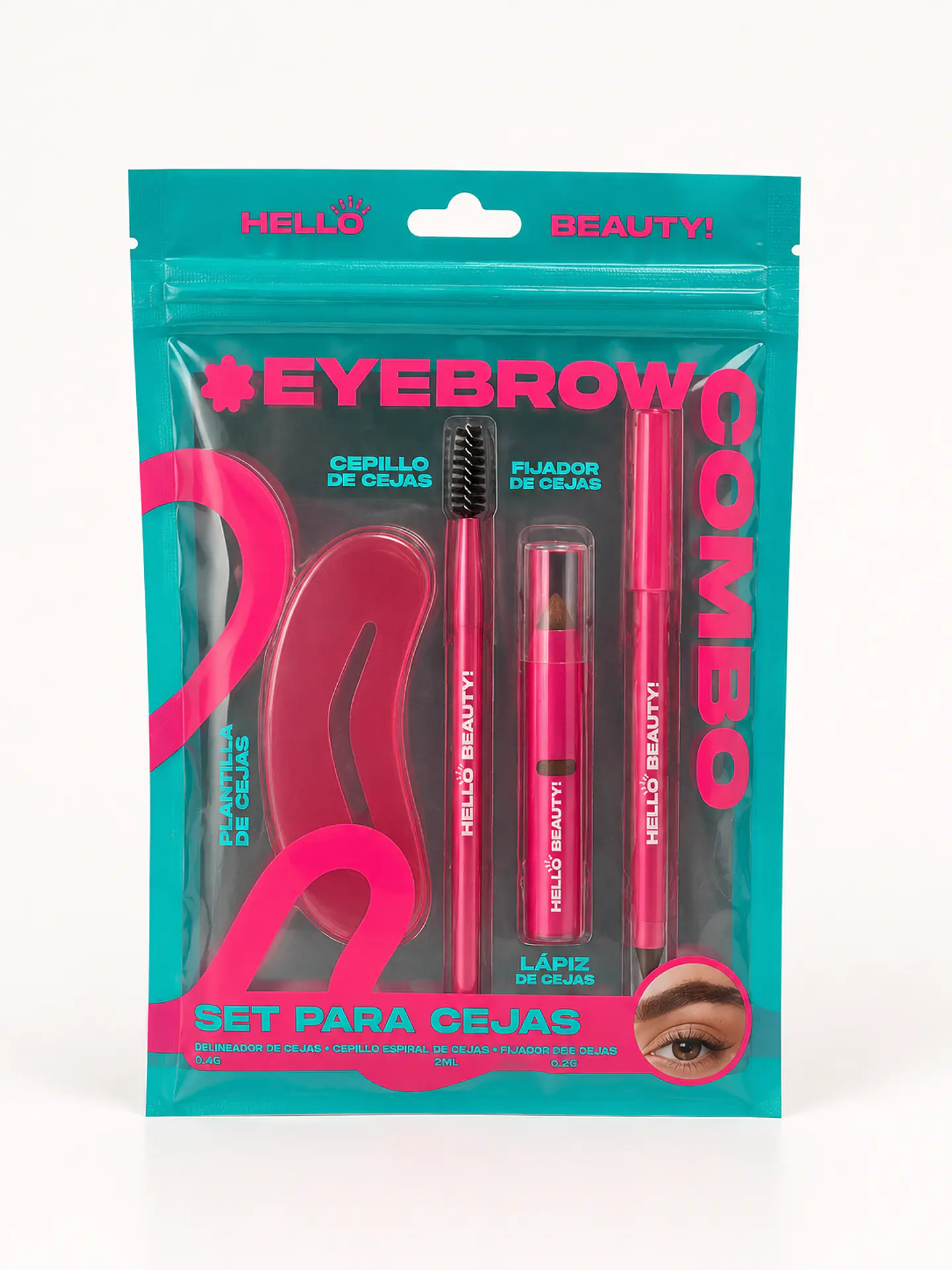 Set Eyebrow Combo Hello Beauty – Kit Completo para Cejas 1