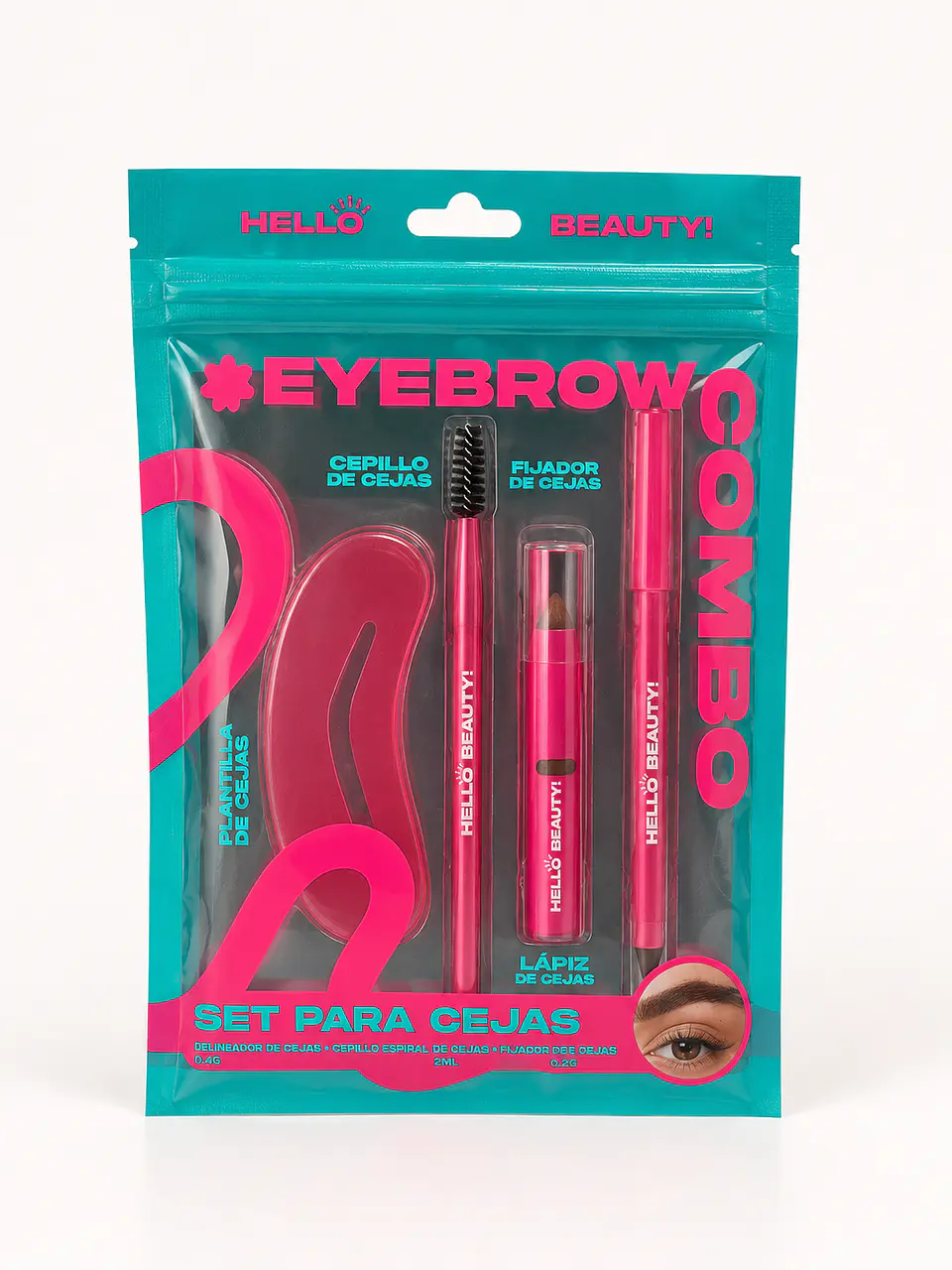 Set Eyebrow Combo Hello Beauty – Kit Completo para Cejas 1