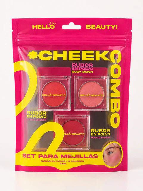Set Cheek Combo Hello Beauty – 3 Rubores en Polvo