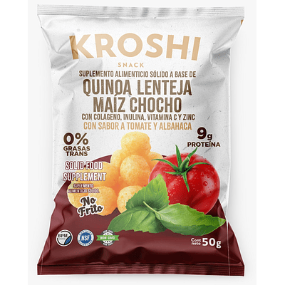 KROSHI SNACK SALUDABLE DE PROTEINA VEGETAL - PACK de 10 UNIDADES un solo sabor 